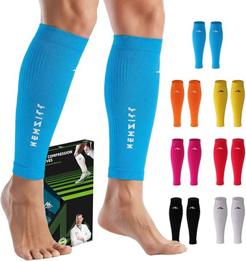Calf  Sleeves (20-30mmHg) - Solid Blue