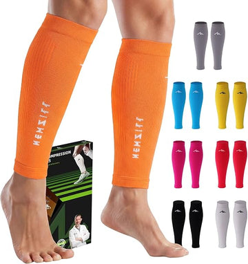 Calf  Sleeves (20-30mmHg) - Solid Orange
