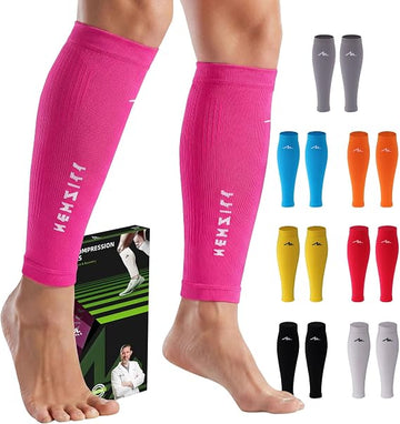 Calf  Sleeves (20-30mmHg) - Solid Pink