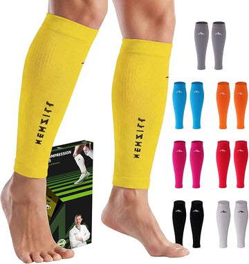 Calf  Sleeves (20-30mmHg) - Solid Yellow