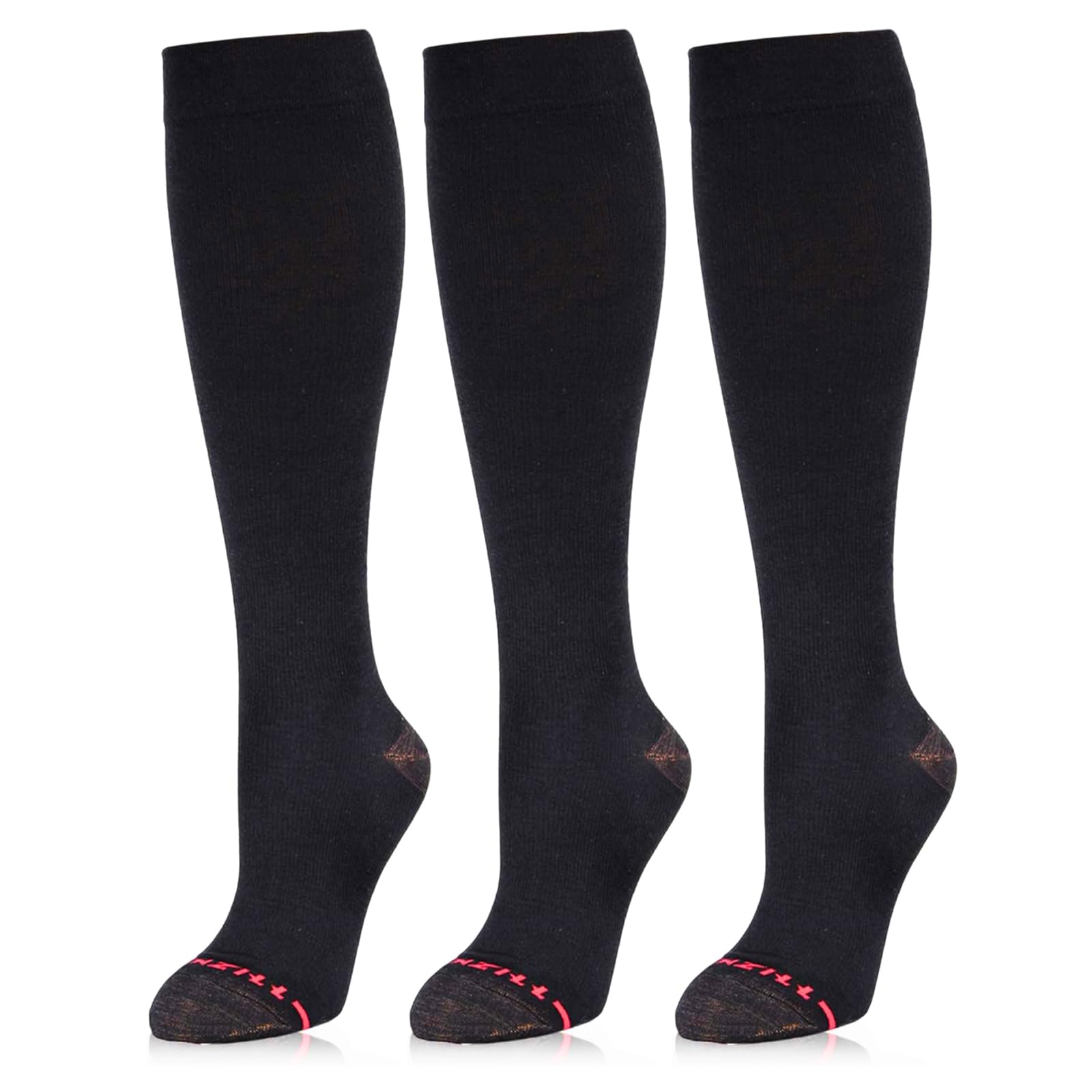 Compression Dress Socks(15-20mmHg) Copper-Infused - [3-pairs] Black