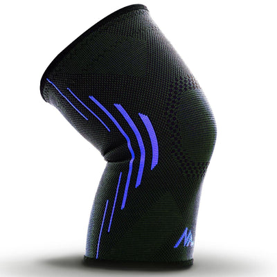 Newzill black blue knee sleeves with white background