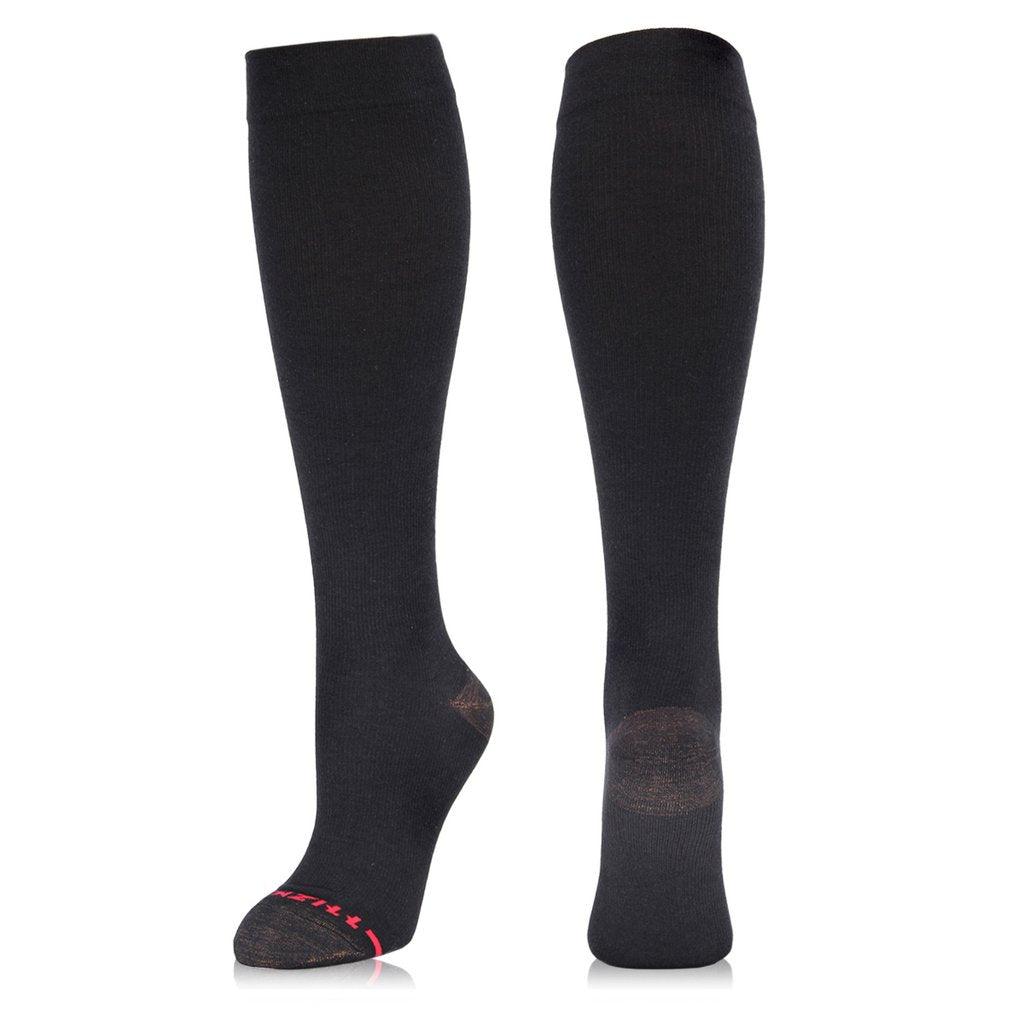 Compression Dress Socks (15-20mmHg) Copper-Infused - Black L/XL Compression Dress Socks (15-20mmHg) Copper-Infused - Black L/XL